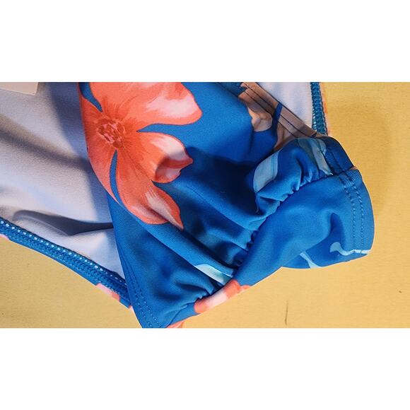 Cupshe Women Swimsuit Bikini Bottom Ruched Mid Rise Floral Bikini‎ Size XL NWT - Picture 4 of 6